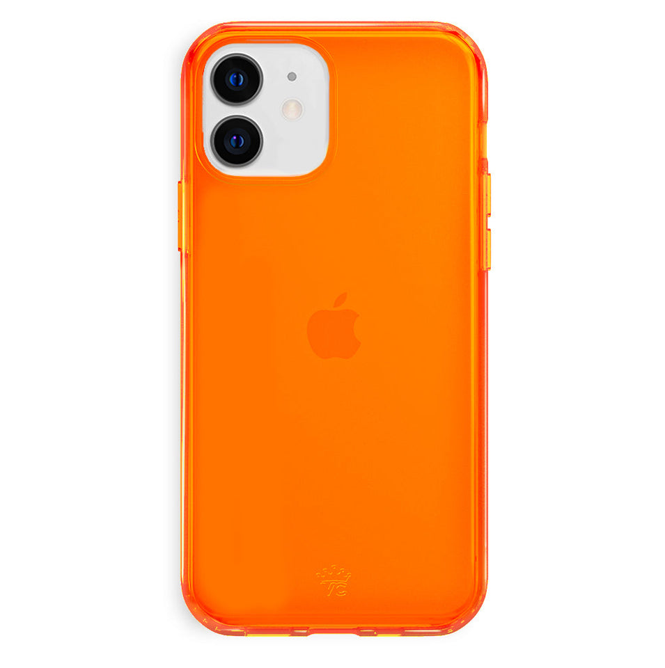 Neon Orange Clear iPhone Case