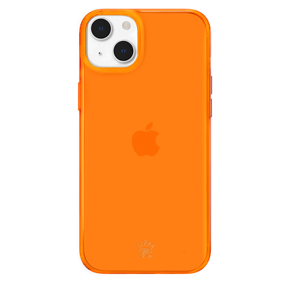 Neon Orange Clear iPhone Case