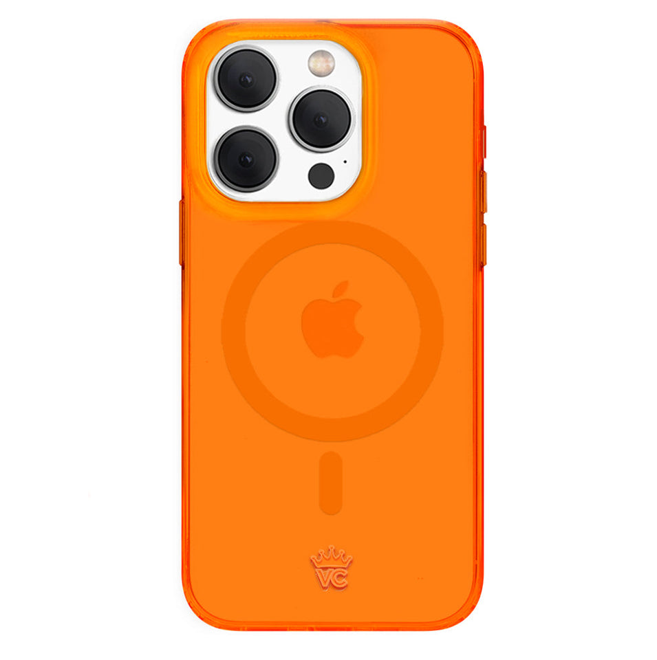 Neon Orange Clear iPhone Case