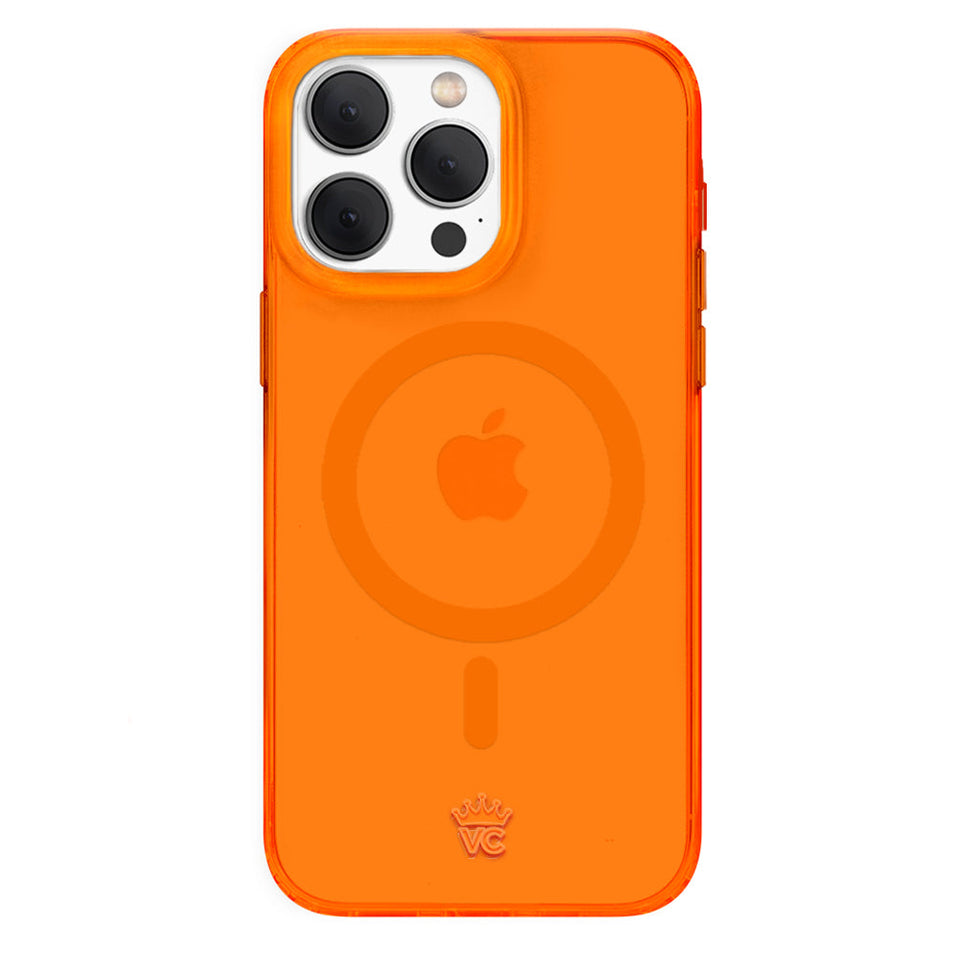 Neon Orange Clear iPhone Case