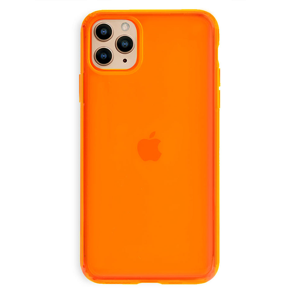 Neon Orange Clear iPhone Case