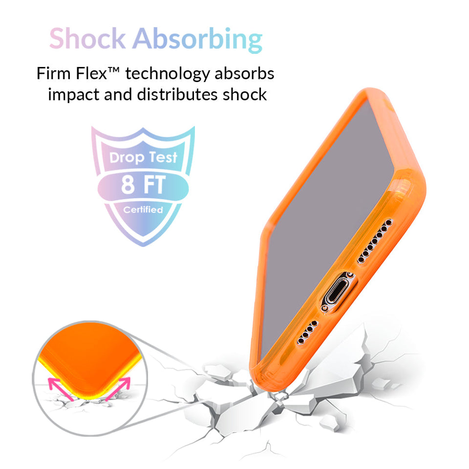 Neon Orange Clear iPhone Case