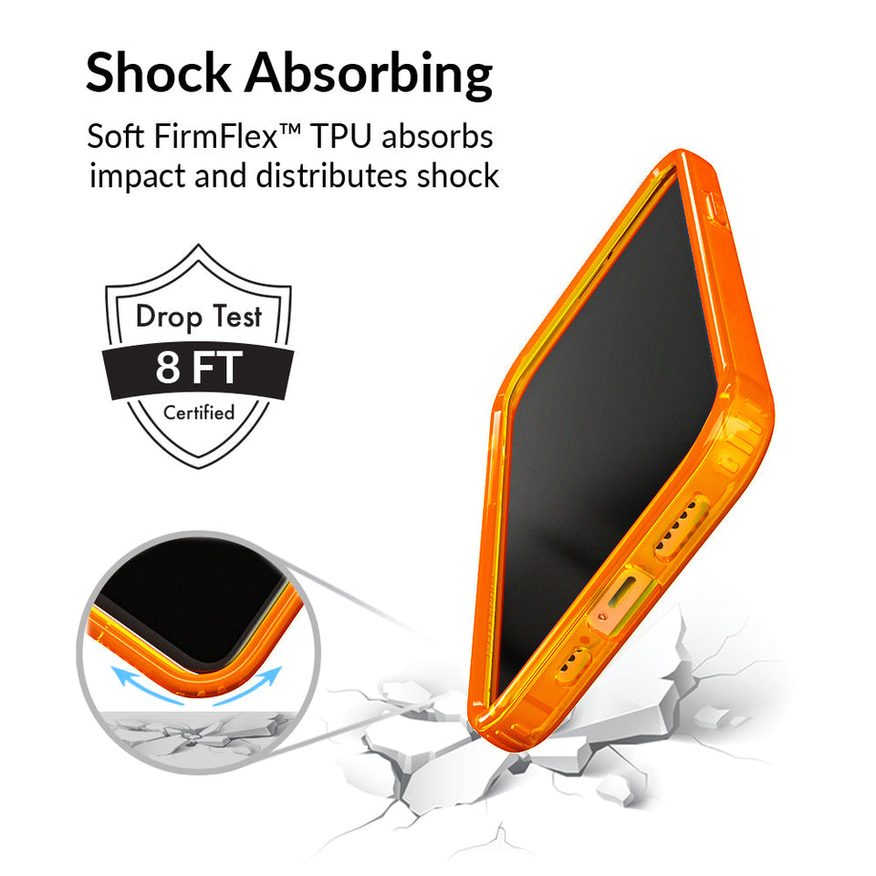 Neon Orange Clear iPhone Case