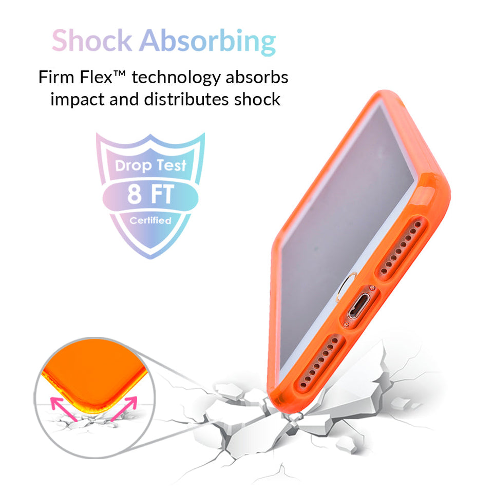 Neon Orange Clear iPhone Case