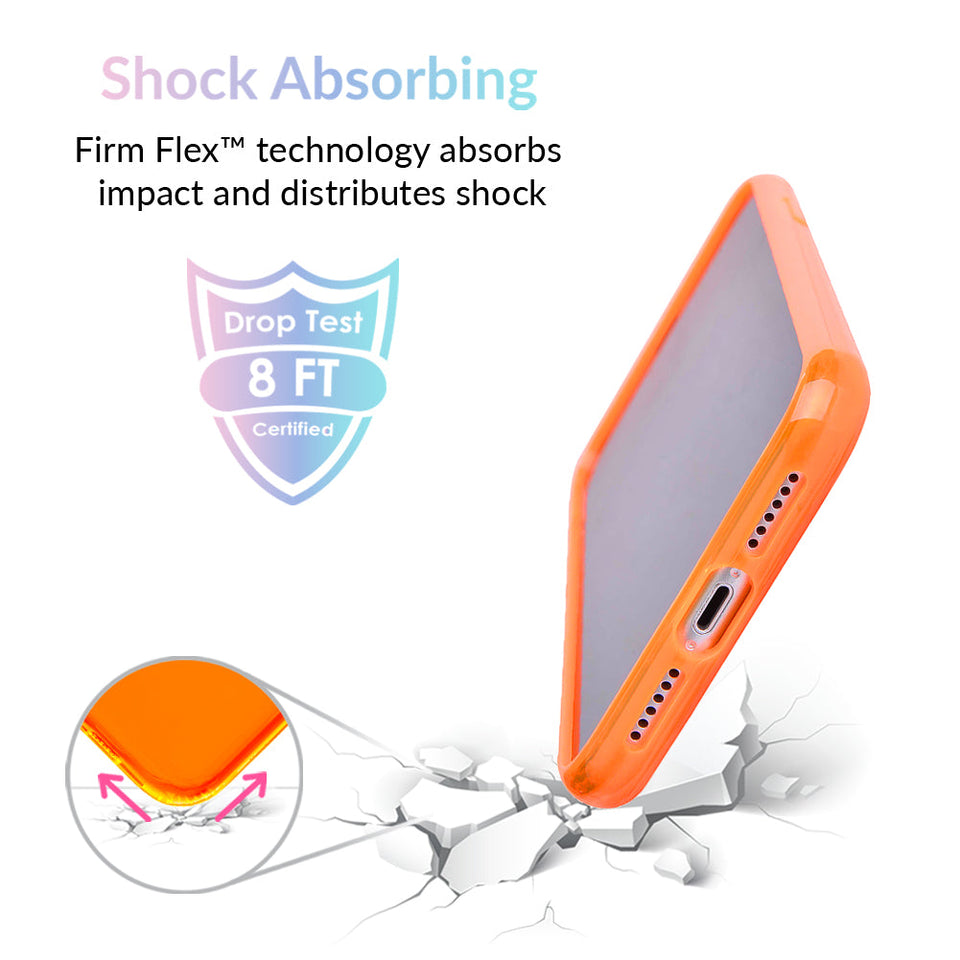 Neon Orange Clear iPhone Case
