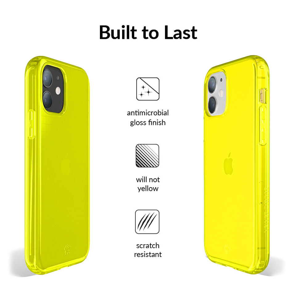 Neon Yellow Clear iPhone Case