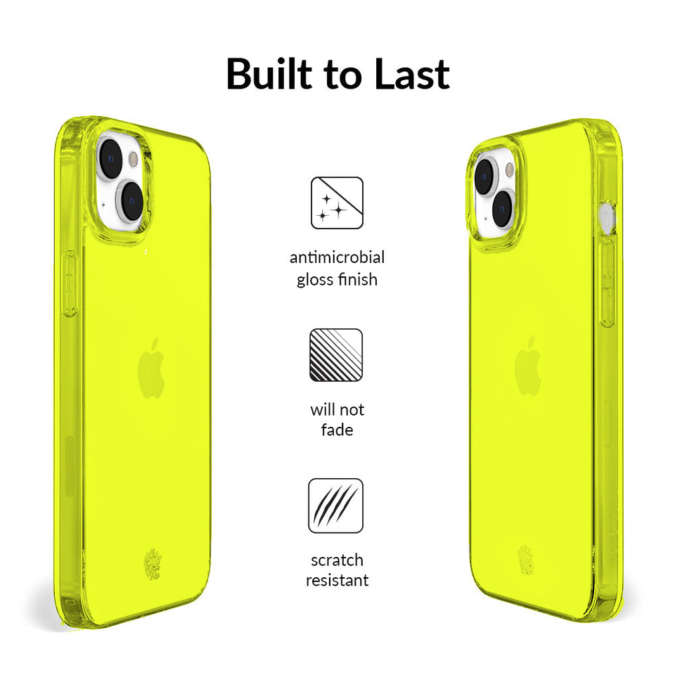 Neon Yellow Clear iPhone Case