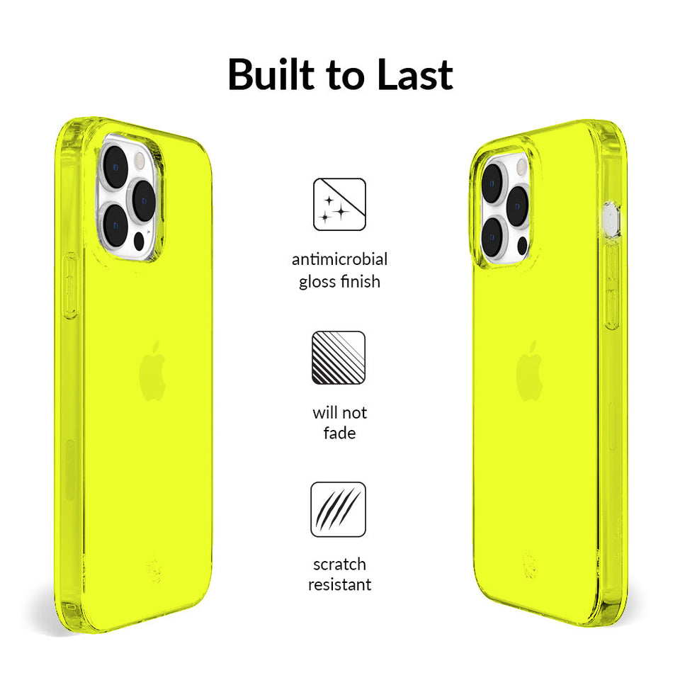 Neon Yellow Clear iPhone Case