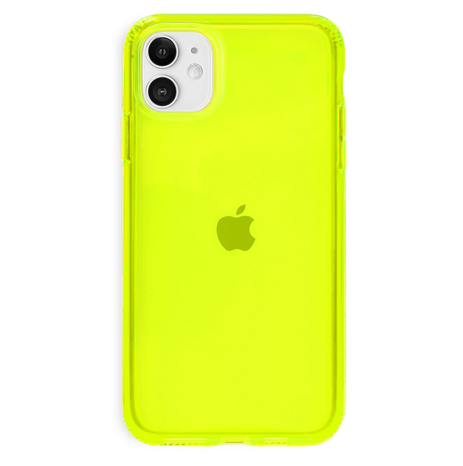 Neon Yellow Clear iPhone Case