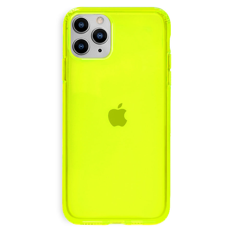 Neon Yellow Clear iPhone Case