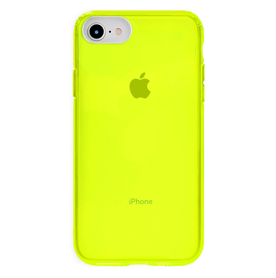 Neon Yellow Clear iPhone Case