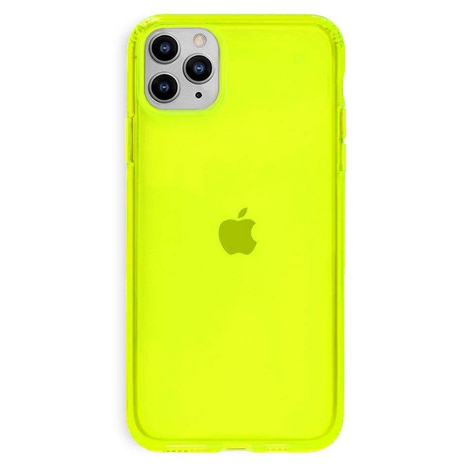 Neon Yellow Clear iPhone Case