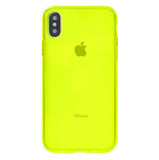 Neon Yellow Clear iPhone Case