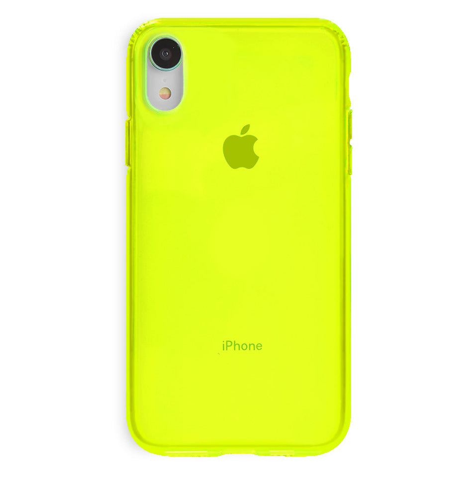 Neon Yellow Clear iPhone Case
