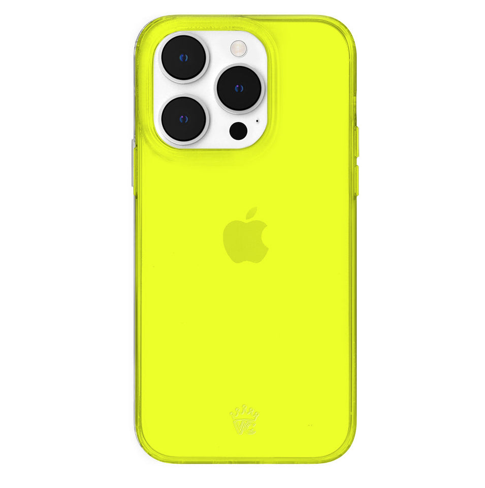 Neon Yellow Clear iPhone Case