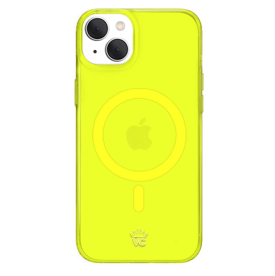 Neon Yellow Clear iPhone Case