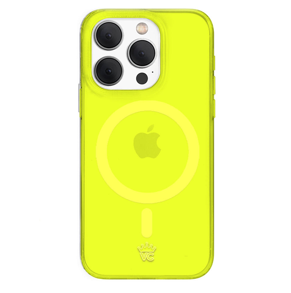Neon Yellow Clear iPhone Case