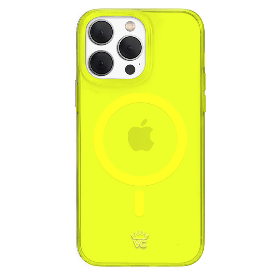 Neon Yellow Clear iPhone Case