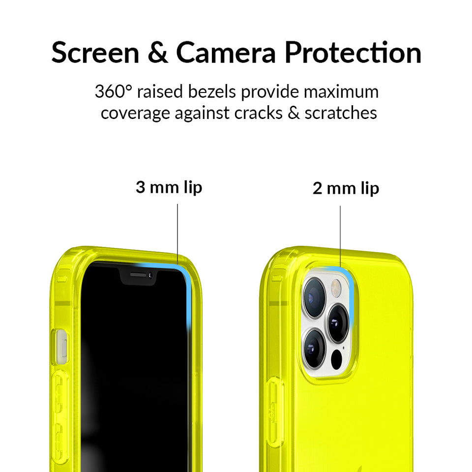 Neon Yellow Clear iPhone Case
