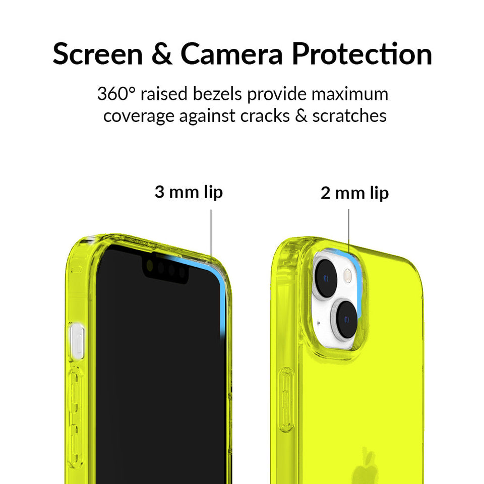 Neon Yellow Clear iPhone Case