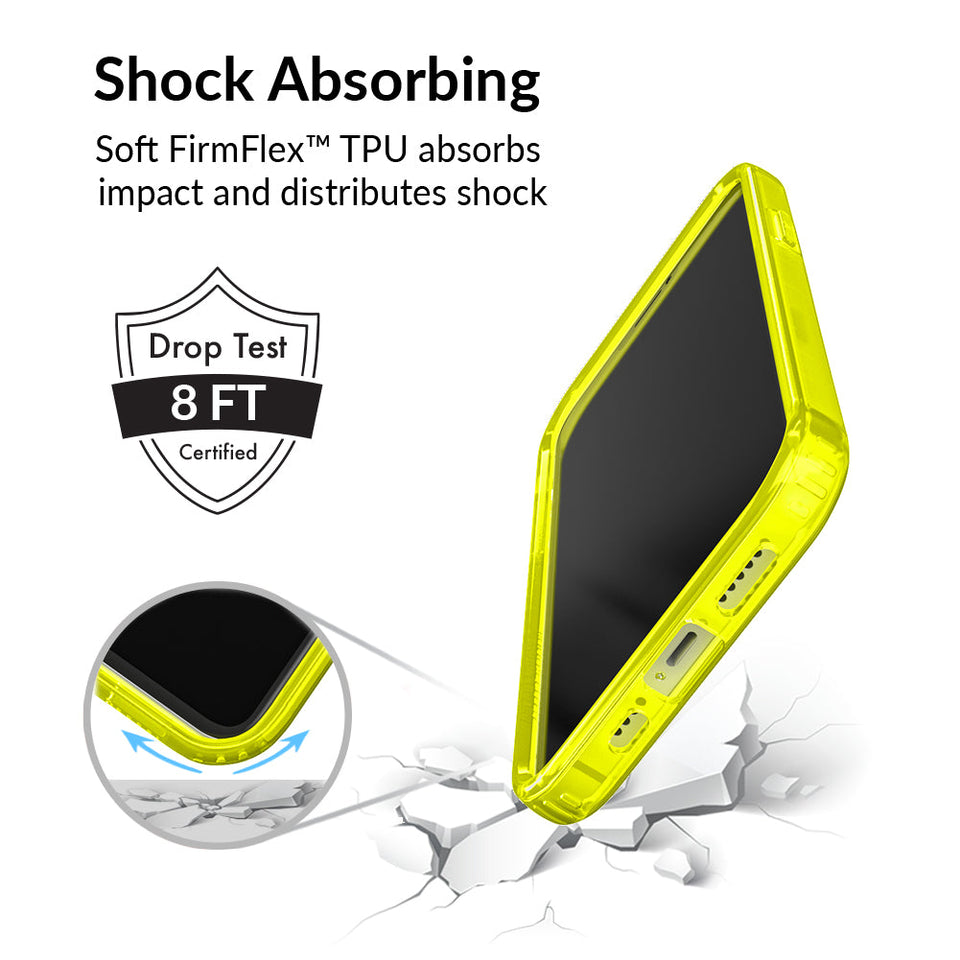 Neon Yellow Clear iPhone Case