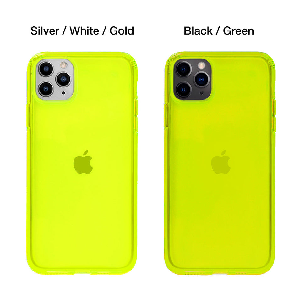 Neon Yellow Clear iPhone Case