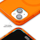 Neon Orange Clear iPhone Case