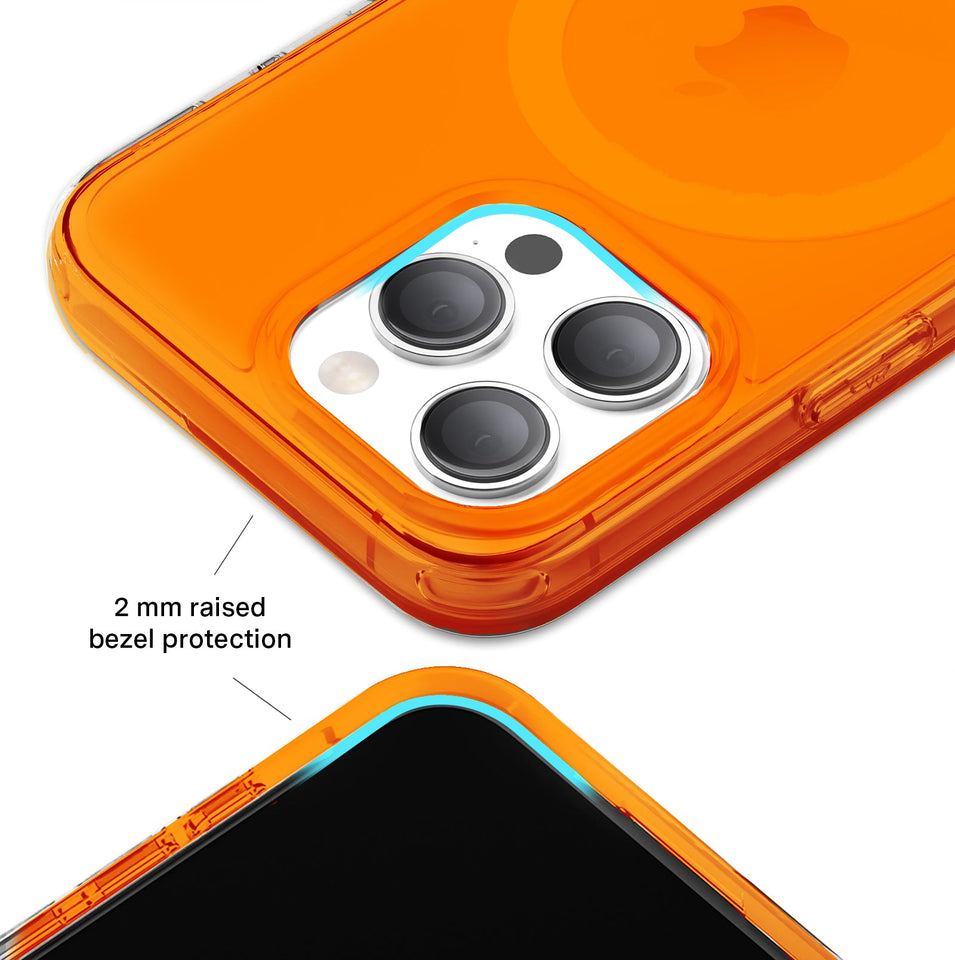 Neon Orange Clear iPhone Case