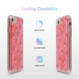 Peach Clear Glitter iPhone Case