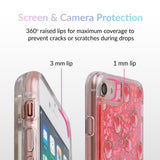 Peach Clear Glitter iPhone Case