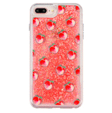 Peach Clear Glitter iPhone Case