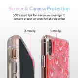 Peach Clear Glitter iPhone Case