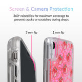 Peach Clear Glitter iPhone Case