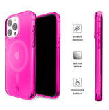Neon Pink Clear iPhone Case