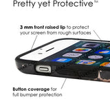 Black Marble Rose Gold Chrome iPhone Case