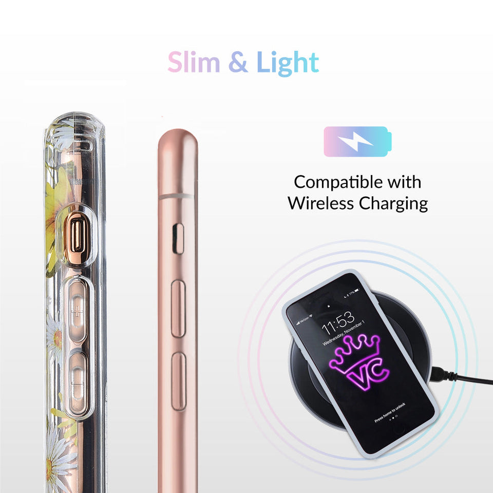 Sunflower Daisy Clear iPhone Case