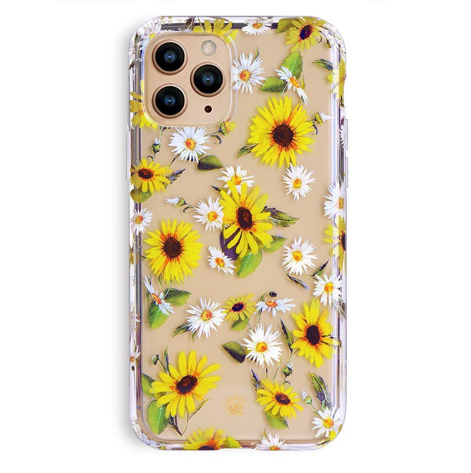 Sunflower Daisy Clear iPhone Case