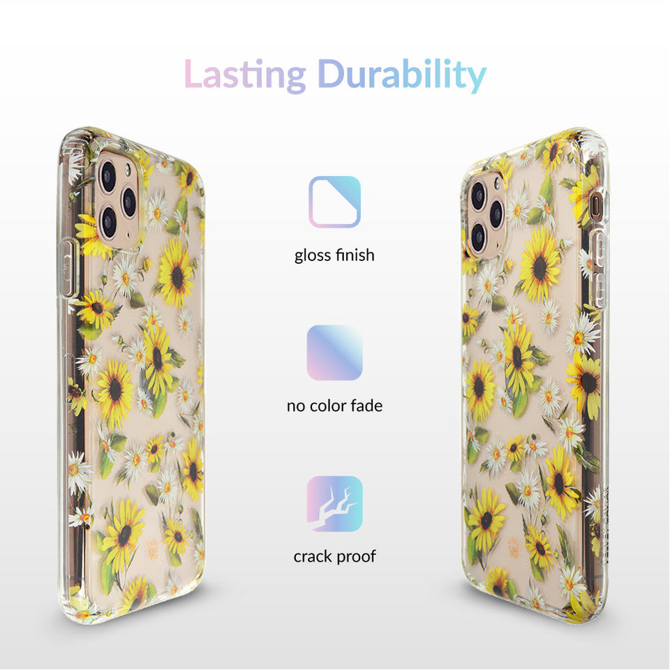 Sunflower Daisy Clear iPhone Case