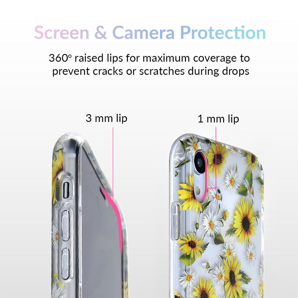 Sunflower Daisy Clear iPhone Case