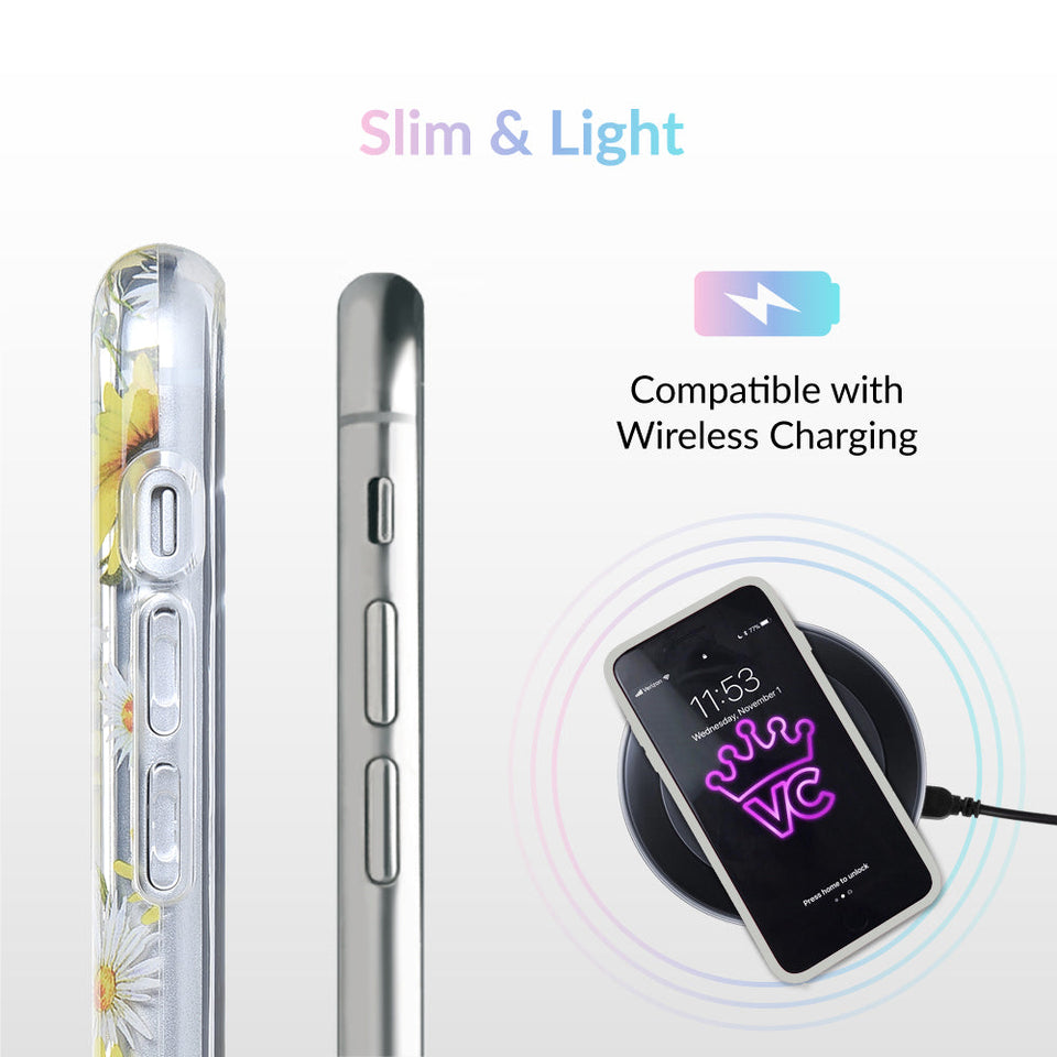 Sunflower Daisy Clear iPhone Case