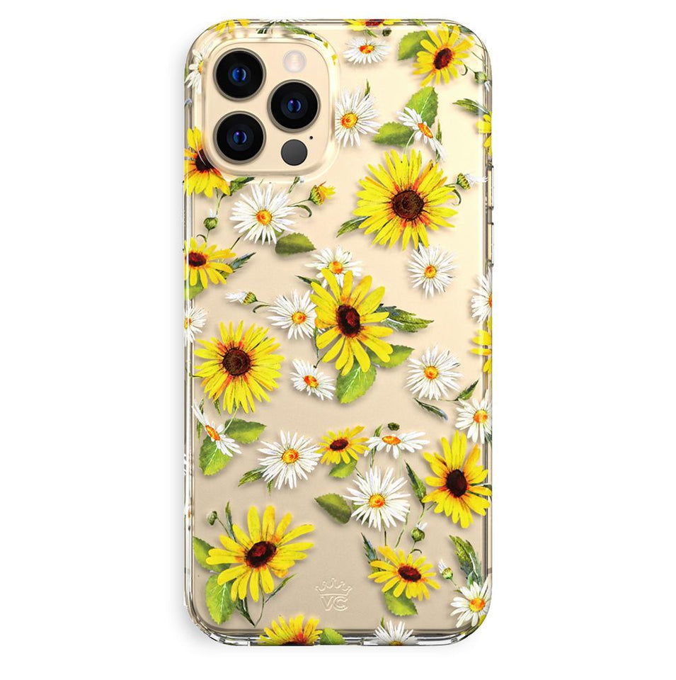 Sunflower Daisy Clear iPhone Case