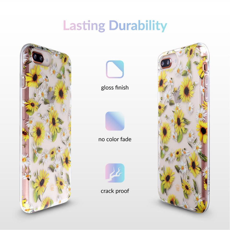 Sunflower Daisy Clear iPhone Case