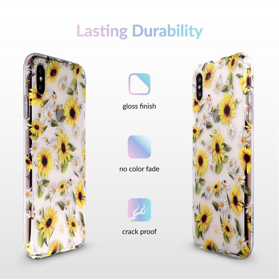 Sunflower Daisy Clear iPhone Case