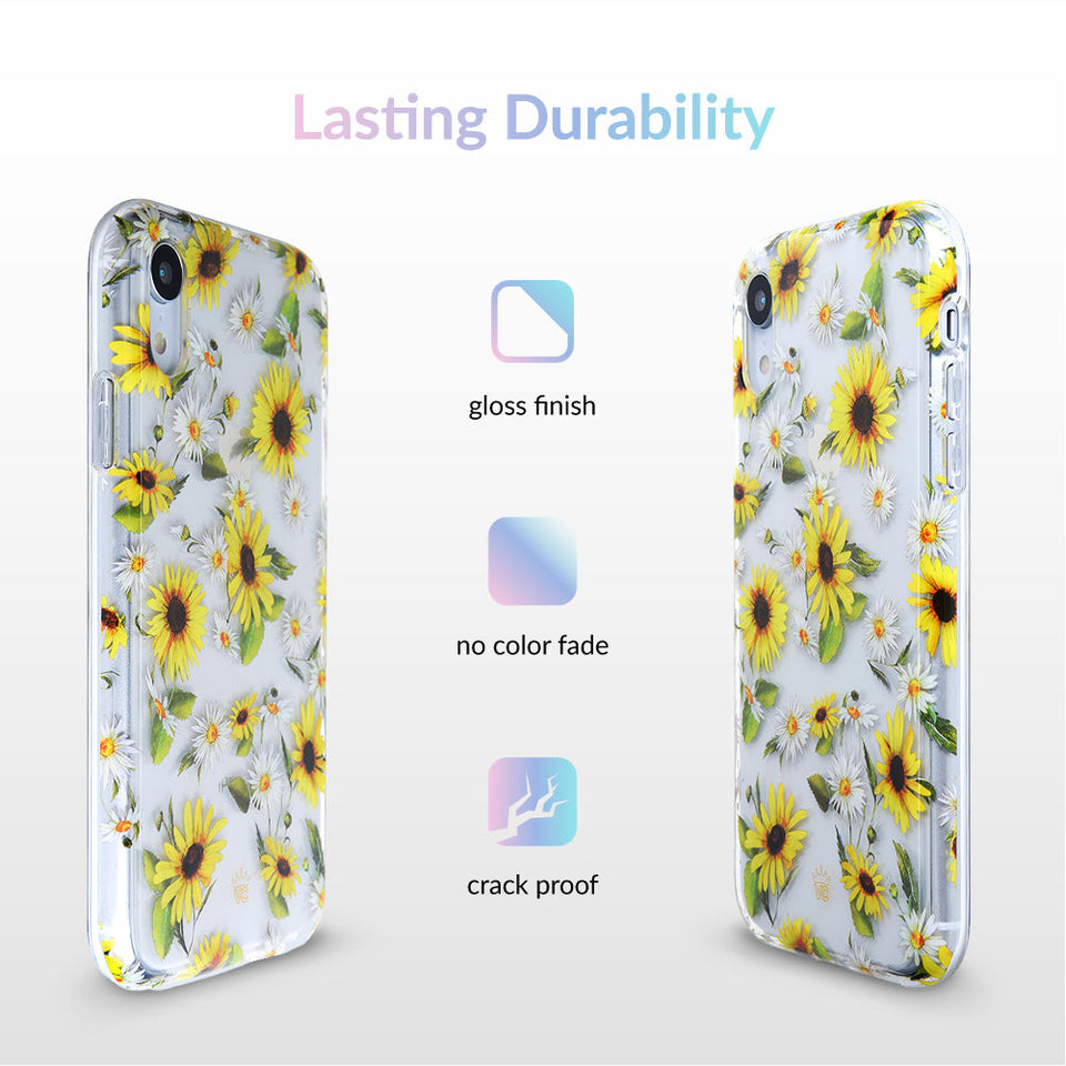 Sunflower Daisy Clear iPhone Case