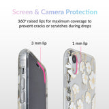 White and Gold Floral Clear iPhone Case