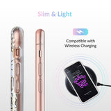 White and Gold Floral Clear iPhone Case