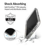 White and Gold Floral Clear iPhone Case