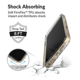 White and Gold Floral Clear iPhone Case