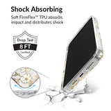 White and Gold Floral Clear iPhone Case