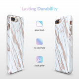 White Marble Rose Gold Chrome 2.0 iPhone Case